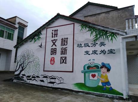 韶山墙绘是现在流行的墙体广告